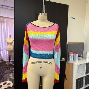 STAUD Multicolor Knit Top